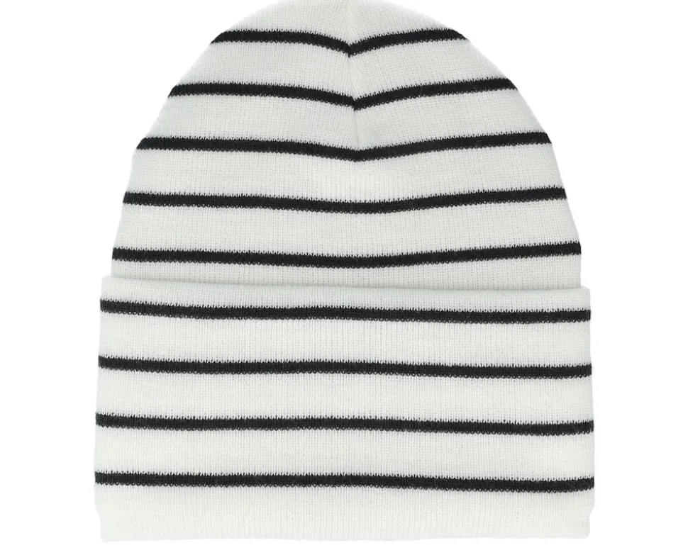 Soft White/Classic Red Deep Striped Cuff - Beechfield