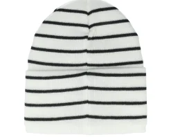 Soft White/French Navy Deep Striped Cuff - Beechfield