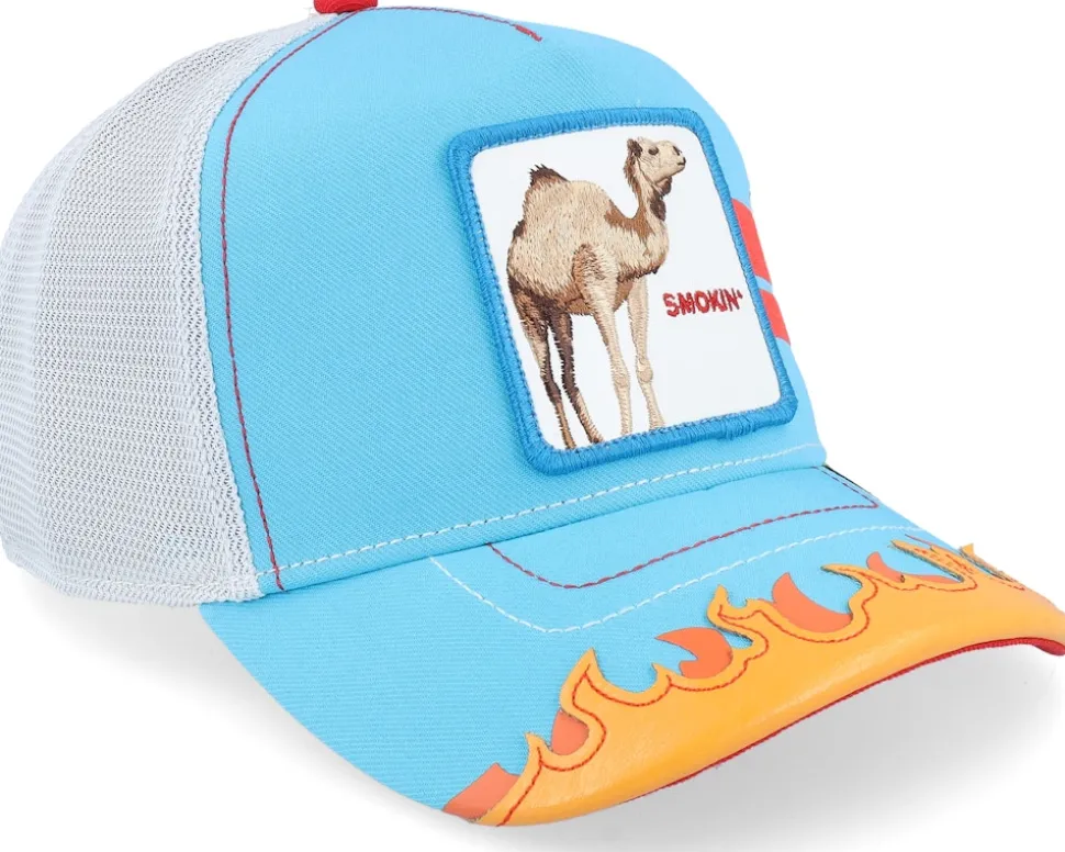 Somebody Stop Me- Supercharged Blue/White A-Frame Trucker - Goorin Bros.