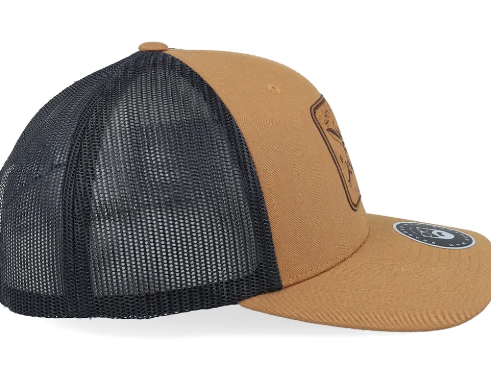 Son Of Odin Viking Patch Engraved Caramel/Black - Bearded Man