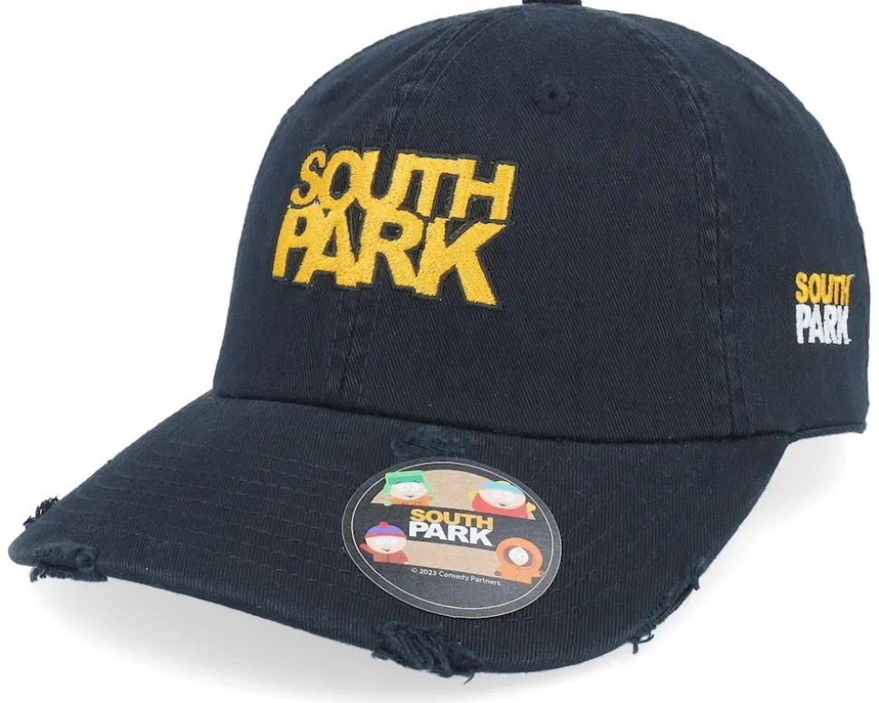 South Park Logo Destroyed Black Dad Cap - South Park