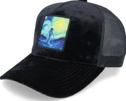 Space Man Art Velvet Black Velvet Trucker - Public Domain