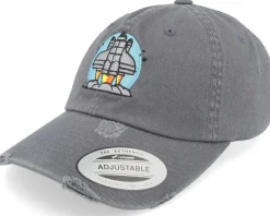 Space Rocket Launch Grey Destroyed Dad Cap - Abducted