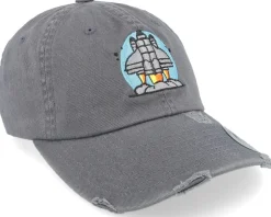 Space Rocket Launch Grey Destroyed Dad Cap - Abducted