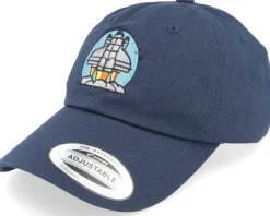 Space Rocket Launch Navy Dad Cap - Abducted