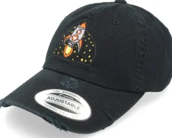 Spacecraft And Stars Destroyed Black Dad Cap - Abducted