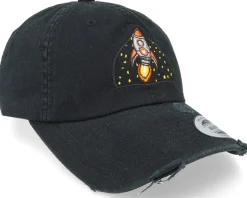 Spacecraft And Stars Destroyed Black Dad Cap - Abducted