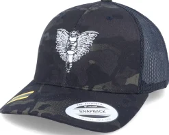 Spark Plug Angel Emblem Multicam Black Trucker - Born To Ride