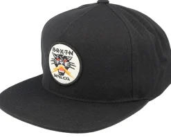 Sparks Medium Profile Black Snapback - Brixton
