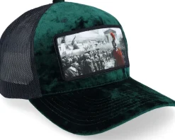 Spartan King Velvet Green/Black A-Frame Trucker - Calza Pennello