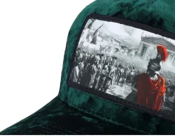Spartan King Velvet Green/Black A-Frame Trucker - Calza Pennello