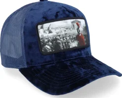 Spartan King Velvet Navy A-Frame Trucker - Calza Pennello