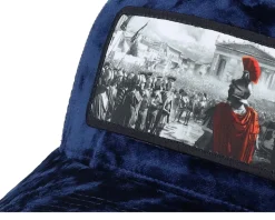 Spartan King Velvet Navy A-Frame Trucker - Calza Pennello