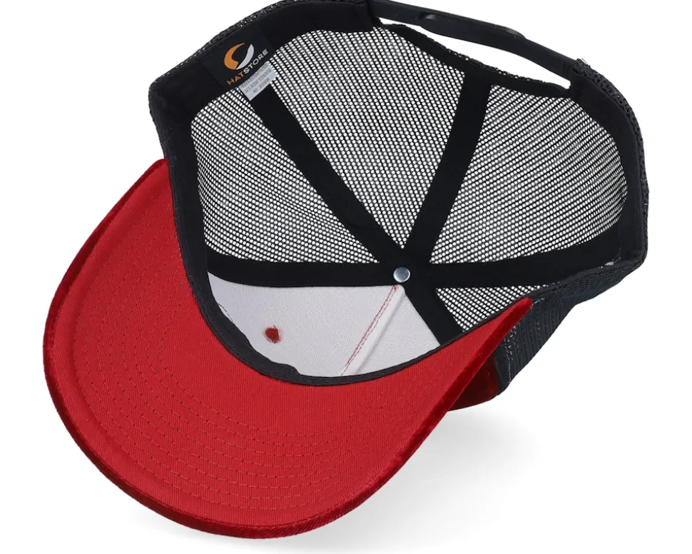 Spartan King Velvet Red/Black A-Frame Trucker - Calza Pennello