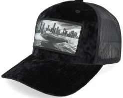 Speed Boat Racing Velvet White A-Frame Trucker - Calza Pennello
