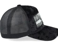 Speed Boat Racing Velvet Black A-Frame Trucker - Calza Pennello