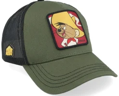 Speedy Gonzales Black/Dark Green/Black A-Frame Trucker - Capslab