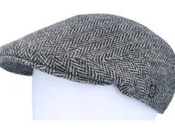 Spencer Harris Tweed Black Earflap Flat Cap - CTH Ericson