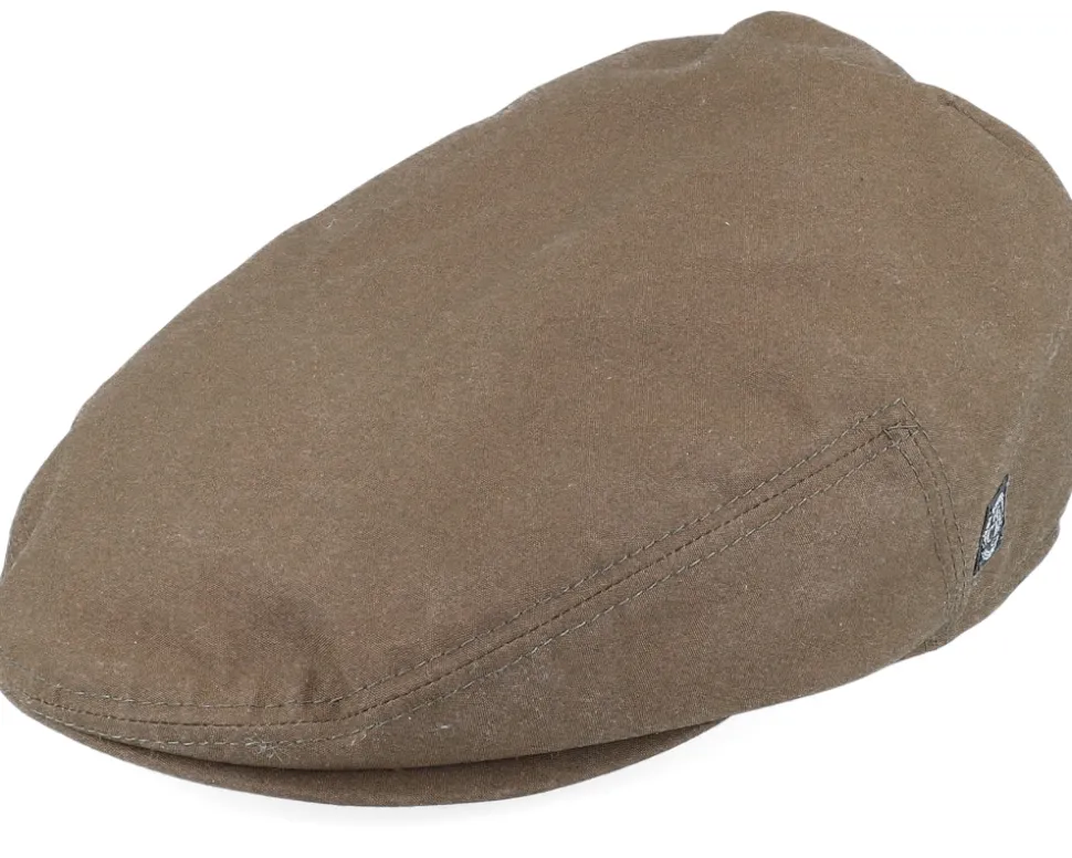Spencer Waxed Cotton Green Flat Cap - CTH Ericson