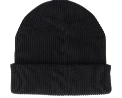 Spinback Organic Rib Beanie Color Black-os - Upfront
