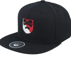 Split Logo R/W Black Snapback - Bearded Man