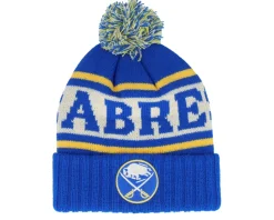 St. Louis Blues Pillow Line Royal/Ivory/Yellow Pom - American Needle