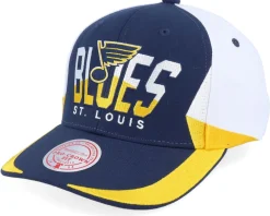 St. Louis Blues Retrodome Pro Vintage Blue Adjustable - Mitchell & Ness