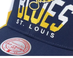 St. Louis Blues Retrodome Pro Vintage Blue Adjustable - Mitchell & Ness