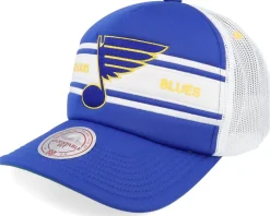 St. Louis Blues Sideline Vintage Blue/White Trucker - Mitchell & Ness