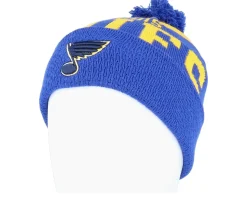 St. Louis Blues Stretchark Knit Royal/Yellow Pom - Outerstuff