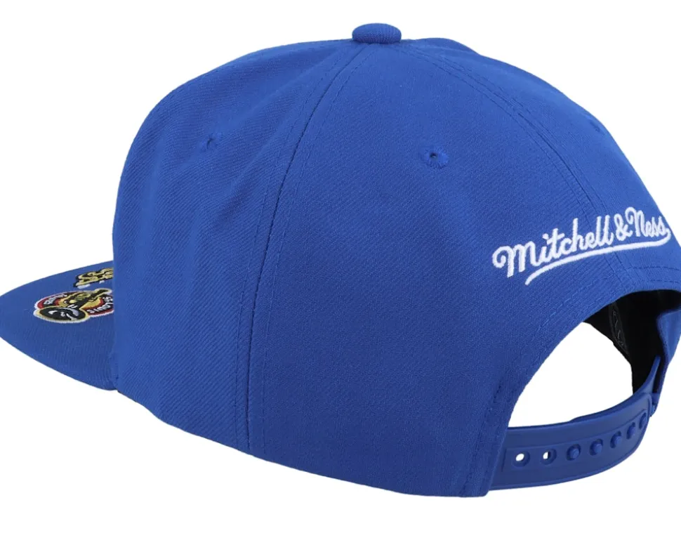 St. Louis Blues Vintage Hat Trick Blue Snapback - Mitchell & Ness