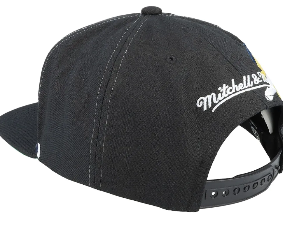 St. Louis Blues Vintage Paintbrush Black Snapback - Mitchell & Ness