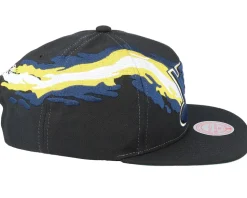 St. Louis Blues Vintage Paintbrush Black Snapback - Mitchell & Ness