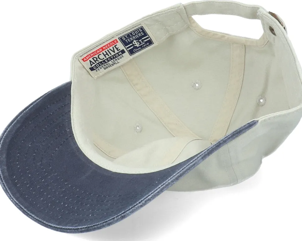 St: Louis Terriers Archive Stone & Khaki/Navy Dad Cap - American Needle