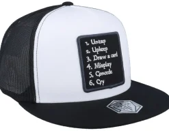 Steps Of Magic Patch White/Black A-Frame Trucker - Critiql Hit