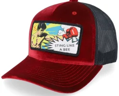 Sting Like A Bee Pop Art Velvet Green/Navy/Black A-Frame Trucker - Calza Pennello