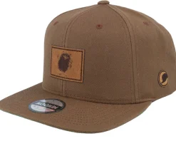 Stinky Engraved Patch Tan Brown Snapback - Moomin