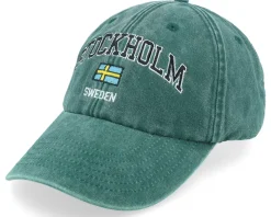 Stockholm Sweden Washed Black Dad Cap - Iconic