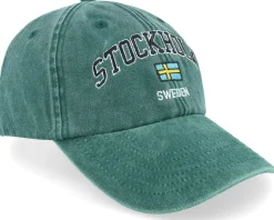 Stockholm Sweden Washed Green Dad Cap - Iconic
