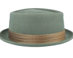 Stout Light Moss/Coffee Diamond Pork Pie - Brixton