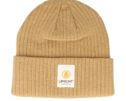 Stranded Beanie Khaki Cuff - Upfront