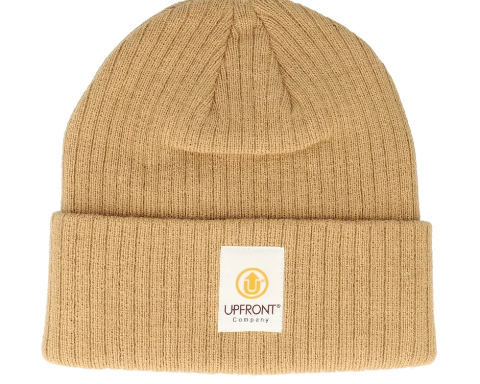 Stranded Beanie Khaki Cuff - Upfront