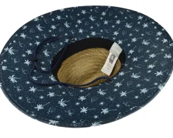 Straw Sunbucket P Bright White/Navy Blazer Straw Hat - Puma
