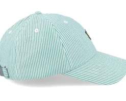 Stripe Baseball Cap Court Green/White Dad Cap - Lyle & Scott