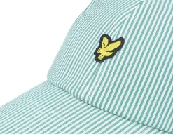 Stripe Baseball Cap Court Green/White Dad Cap - Lyle & Scott