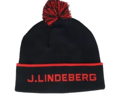 Stripe Beanie Black Pom - J.Lindeberg