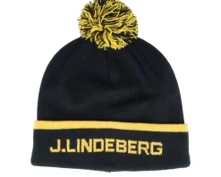 Stripe Beanie Black Pom - J.Lindeberg