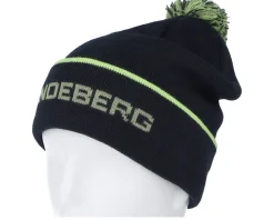 Stripe Beanie Navy Pom - J.Lindeberg
