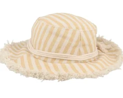 Stripy Fabric Linen Honey Bucket - Seeberger