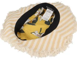 Stripy Fabric Linen Honey Bucket - Seeberger